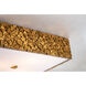 Mosaic 3 Light Gold Bath/Flush Mounts Ceiling Light in Gold Leaf with Antique
